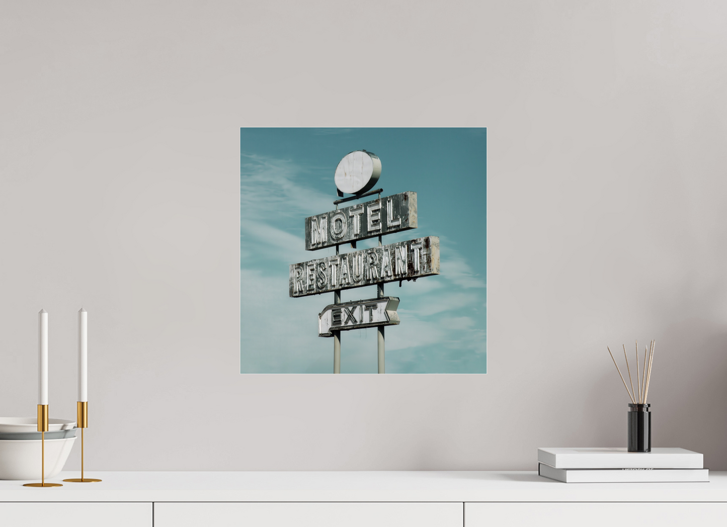 15 x 15″, Frameless Acrylic Glass Motel Restaurant Exit Sign