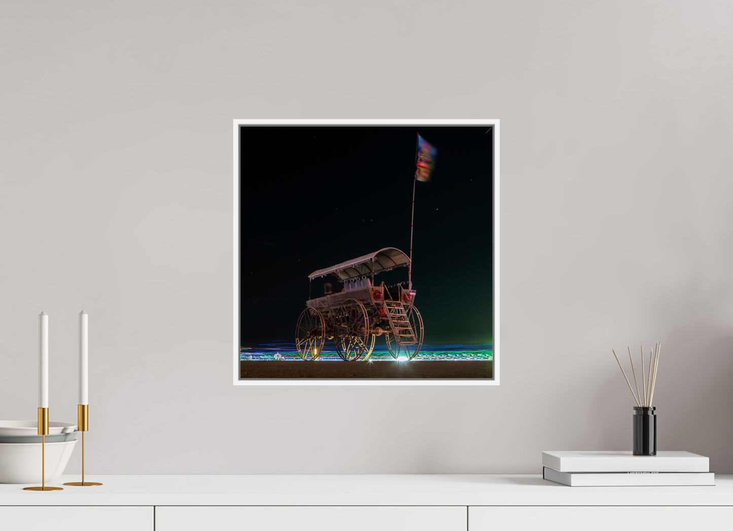 Burning Man - Art Car with Flag