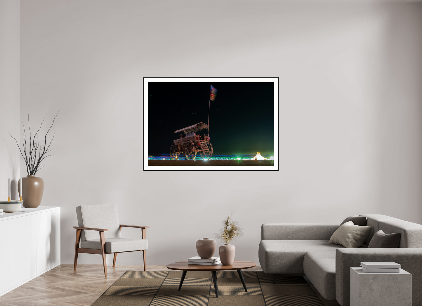 Burning Man - Art Car with Flag