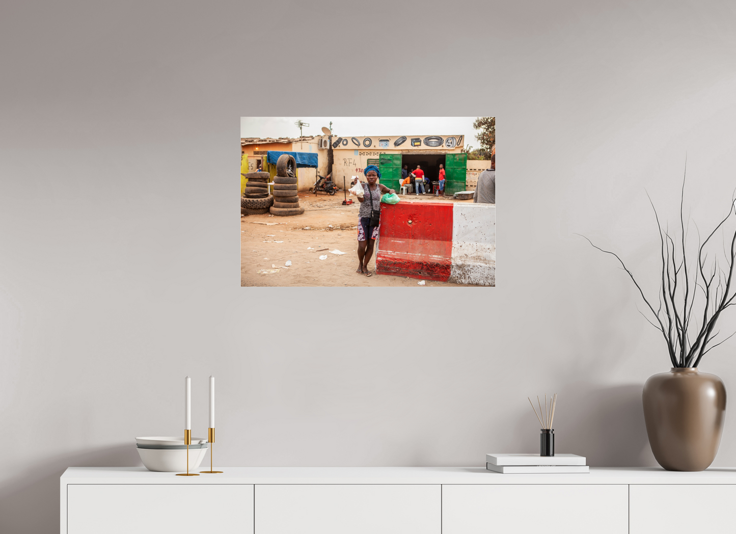 30 x 20″, Frameless Acrylic Glass Angolan Girl