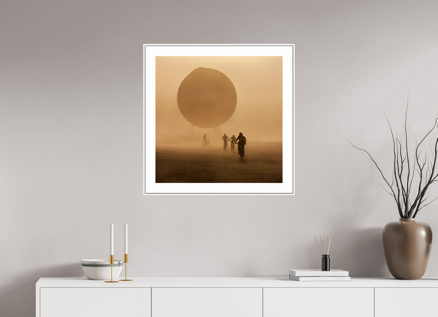 Burning Man - Weather Balloon and Bikers