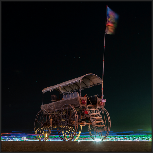 Burning Man - Art Car with Flag