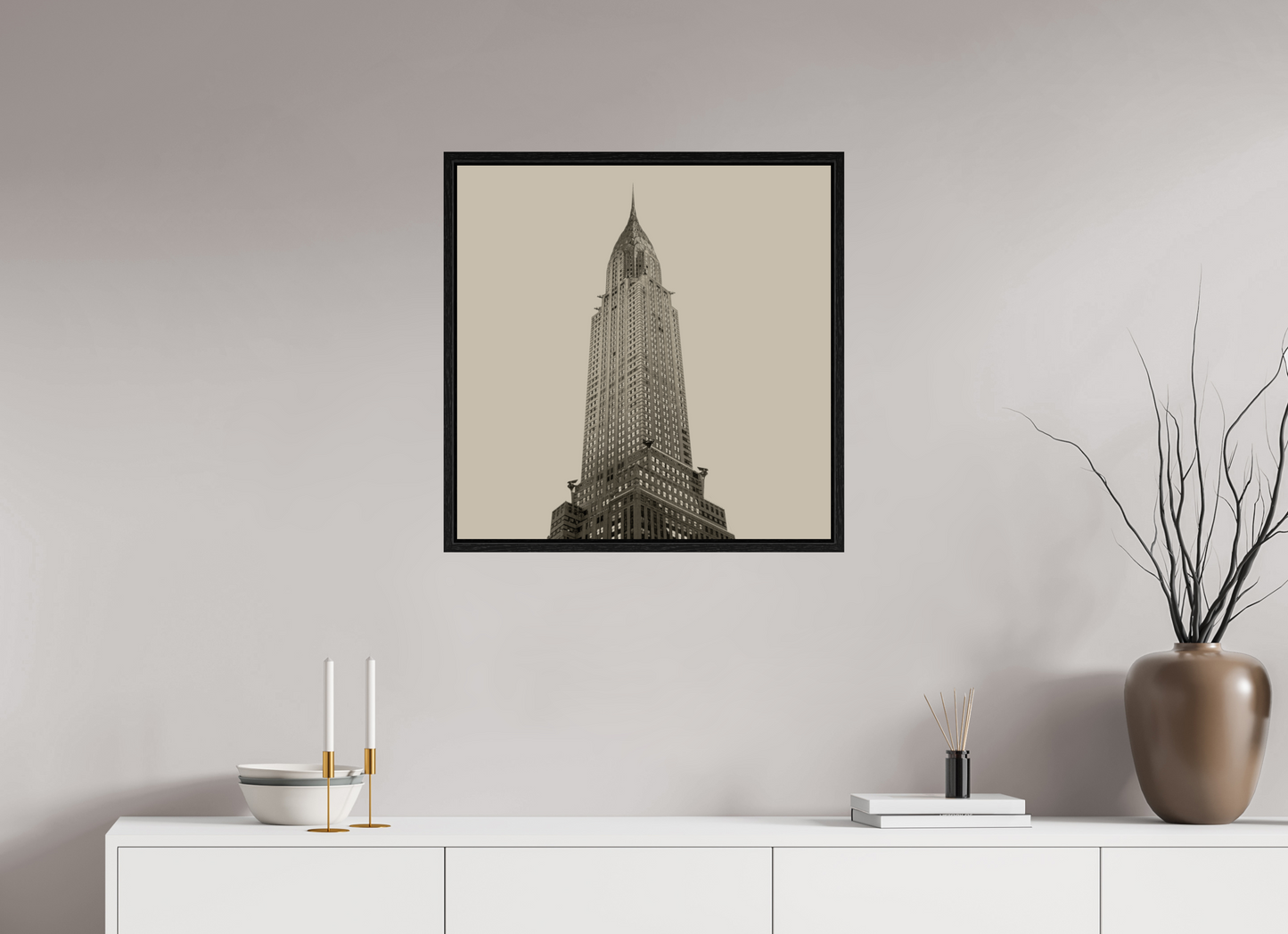 25 x 25″, Floater Frame Chrysler Building, NY