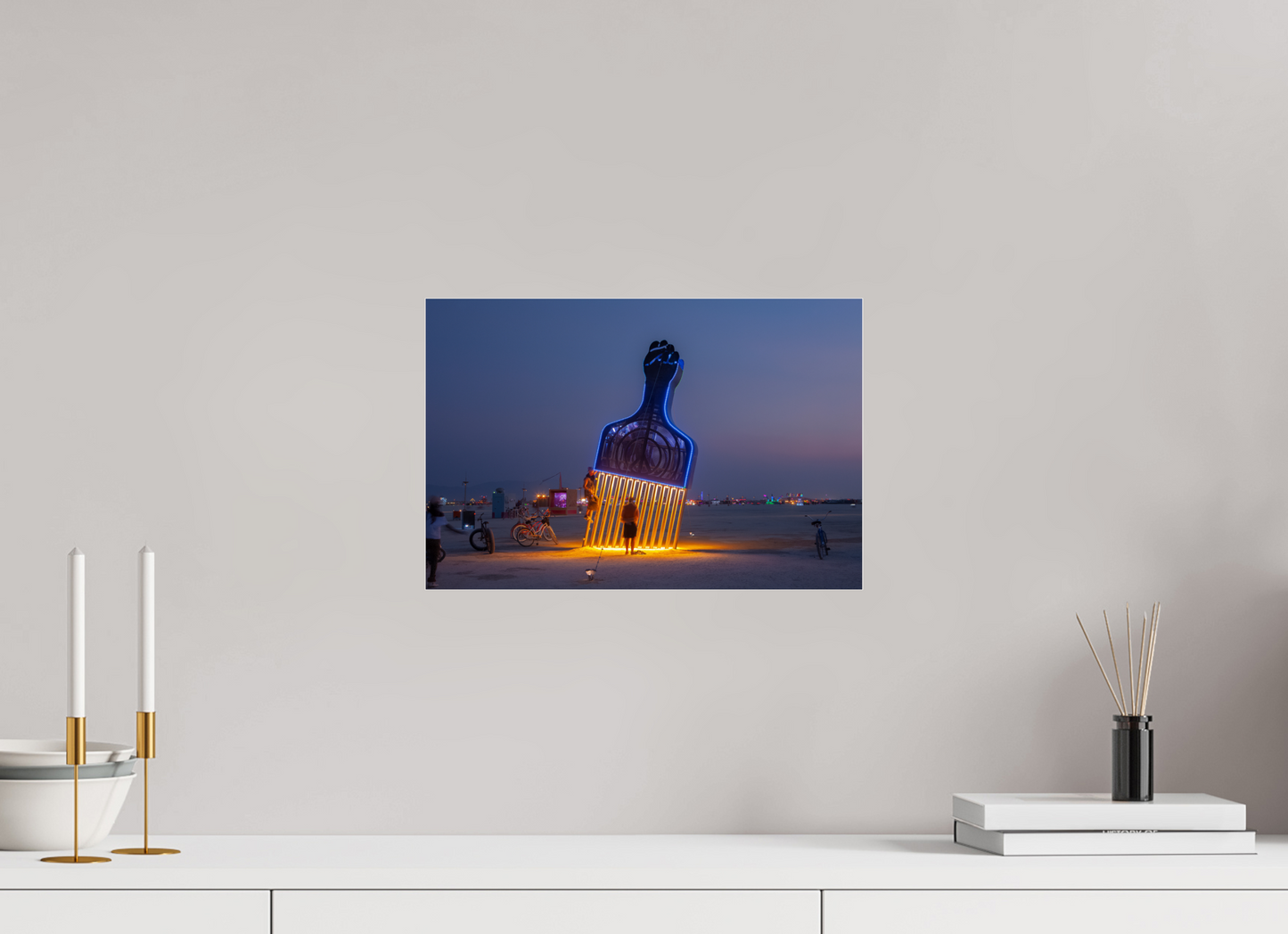 15 x 10″, Frameless Acrylic Glass Burning Man - Fro Pick