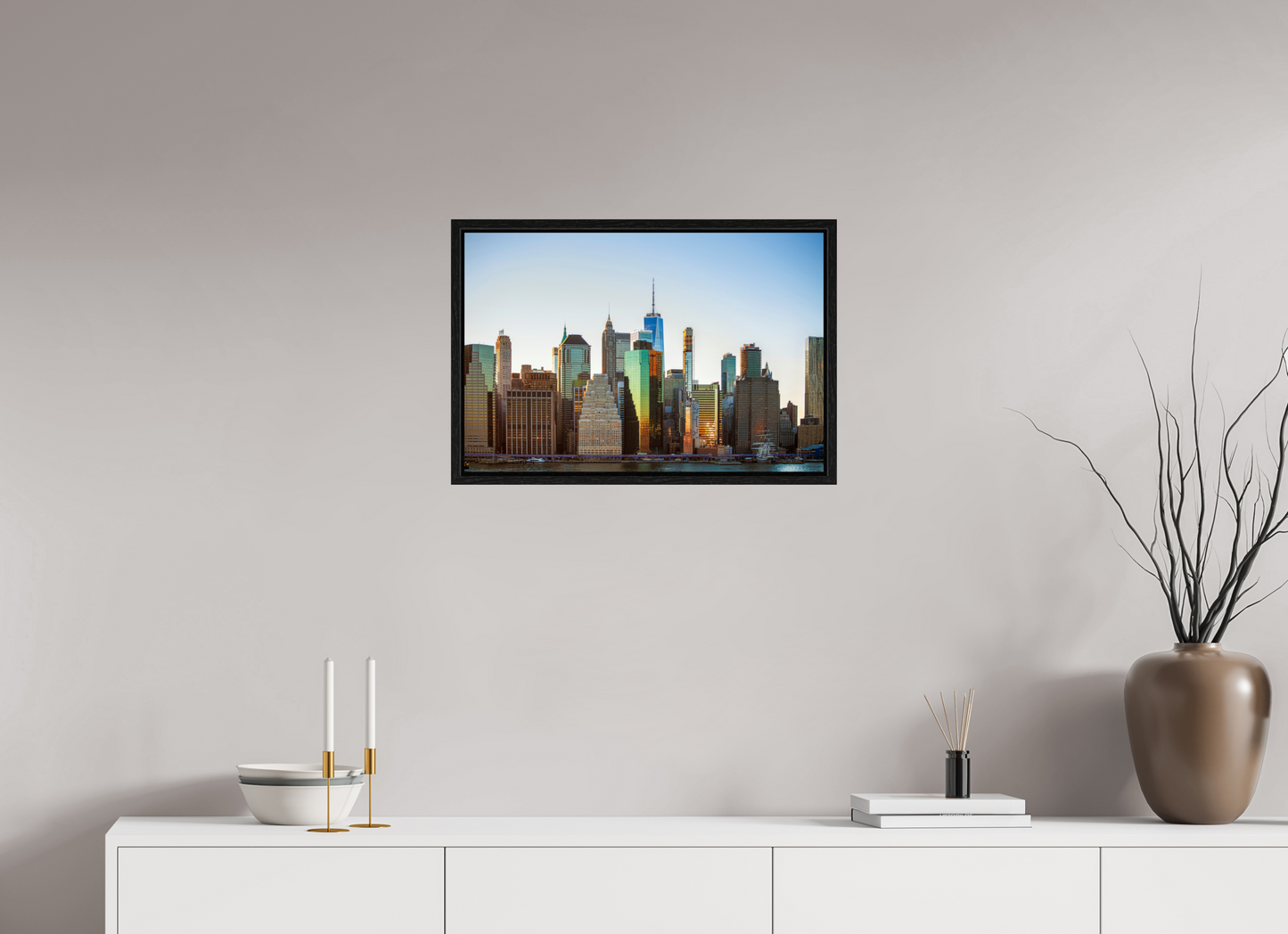 24 x 16″, Floater Frame Lower Manhattan