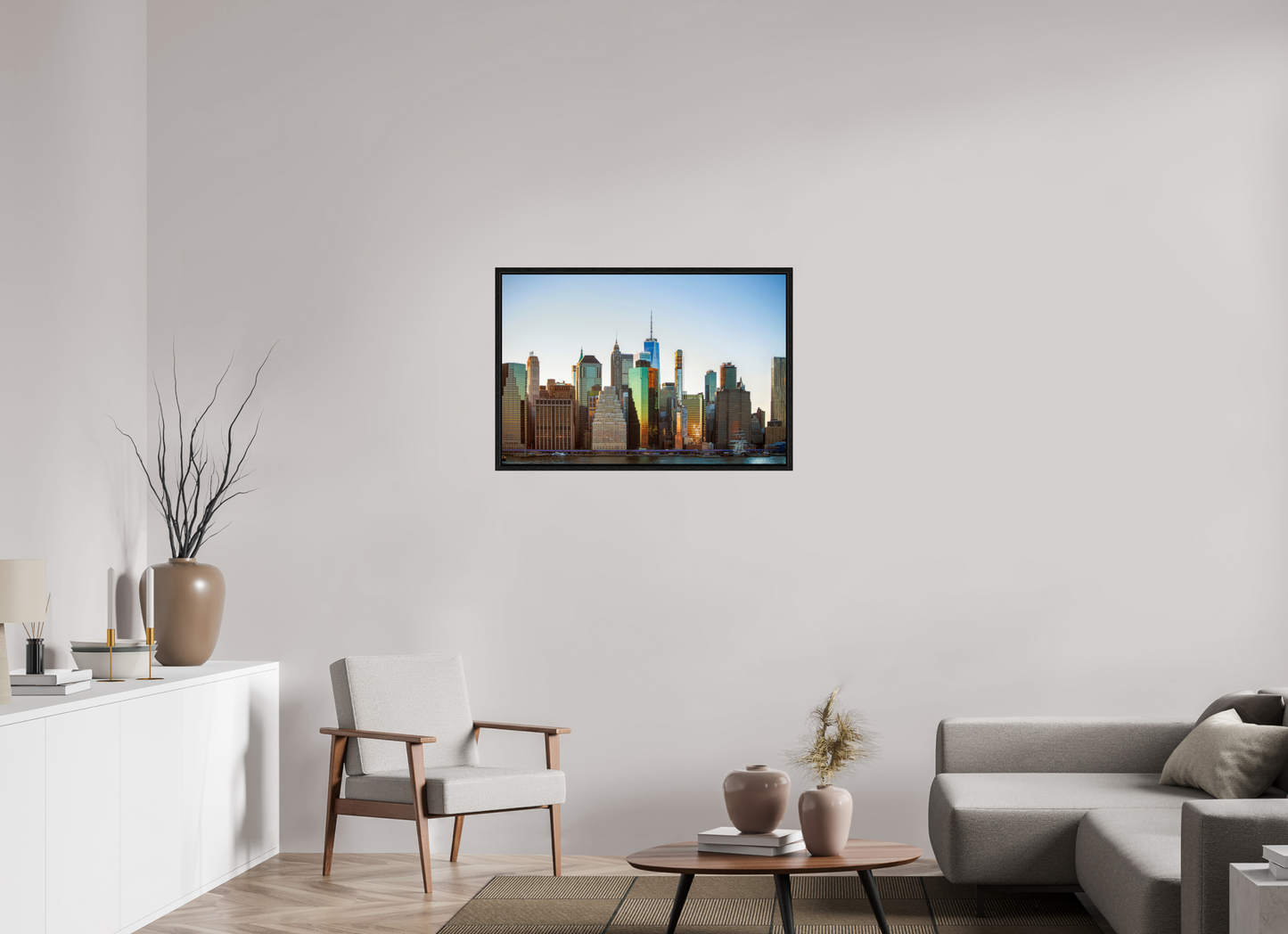 36 x 24″, Floater Frame Lower Manhattan