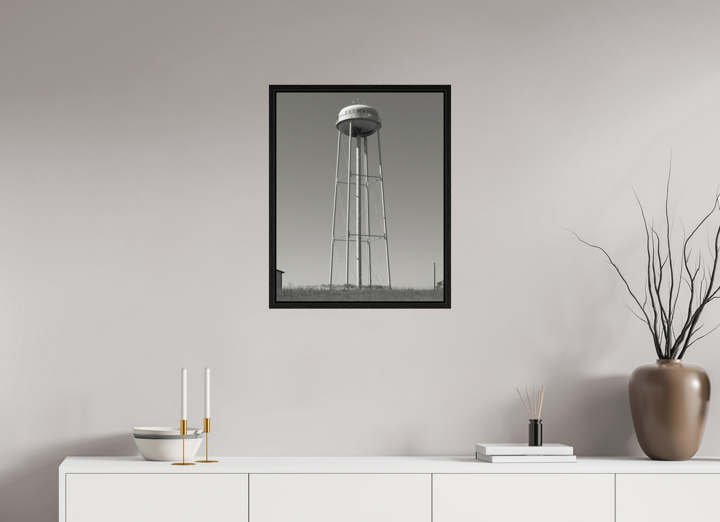 20 x 25″, Floater Frame Water Tower  RWD No 6