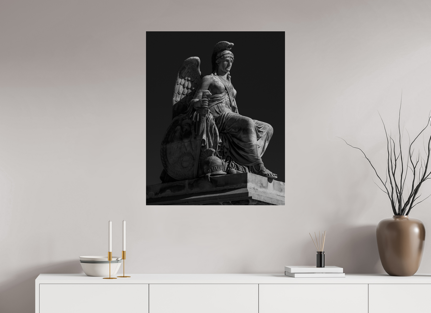28 x 35″, Frameless Acrylic Glass Allegory Statue of Victorious France