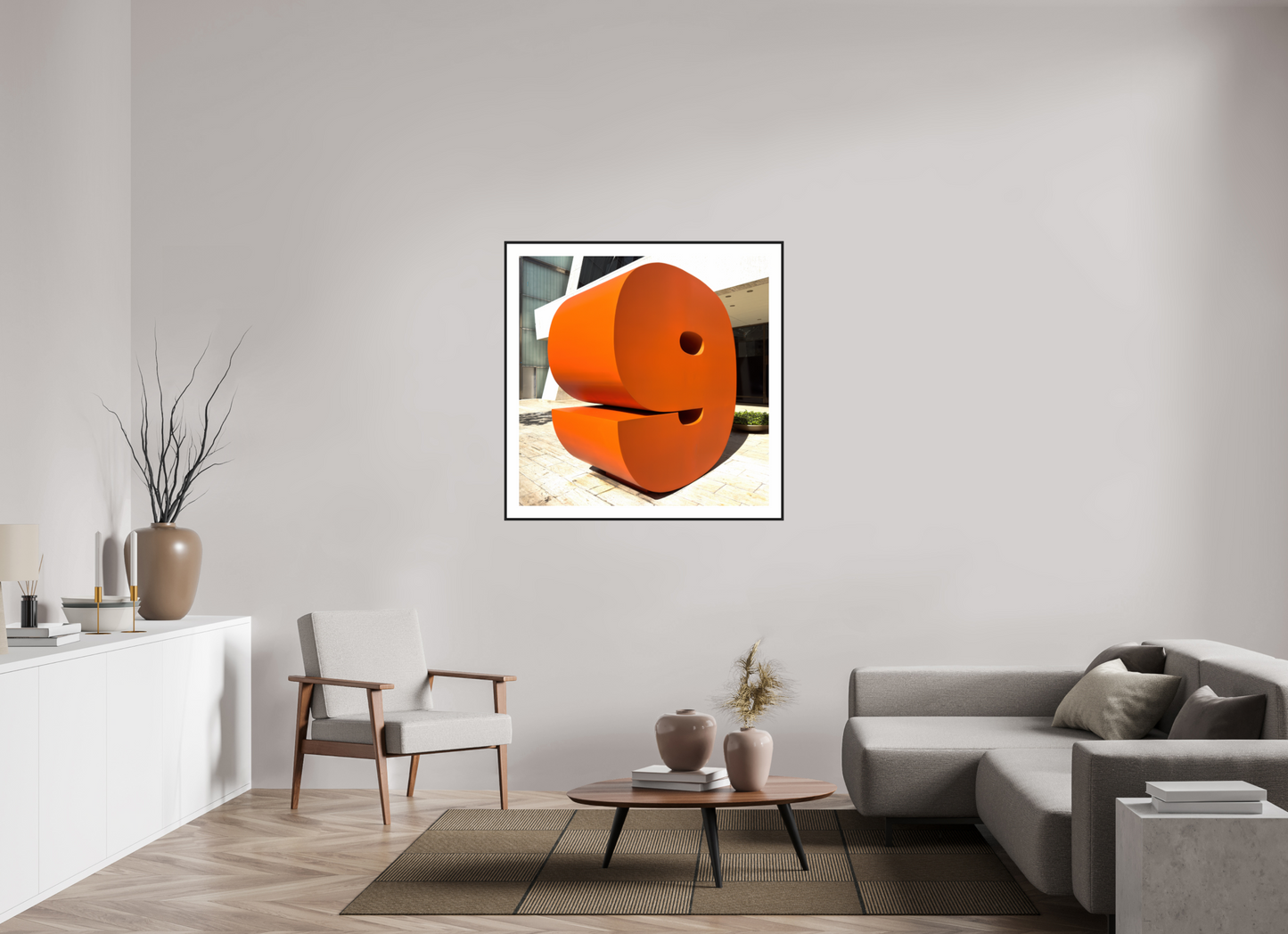 40 x 40″, Black Matte Frame Number 9