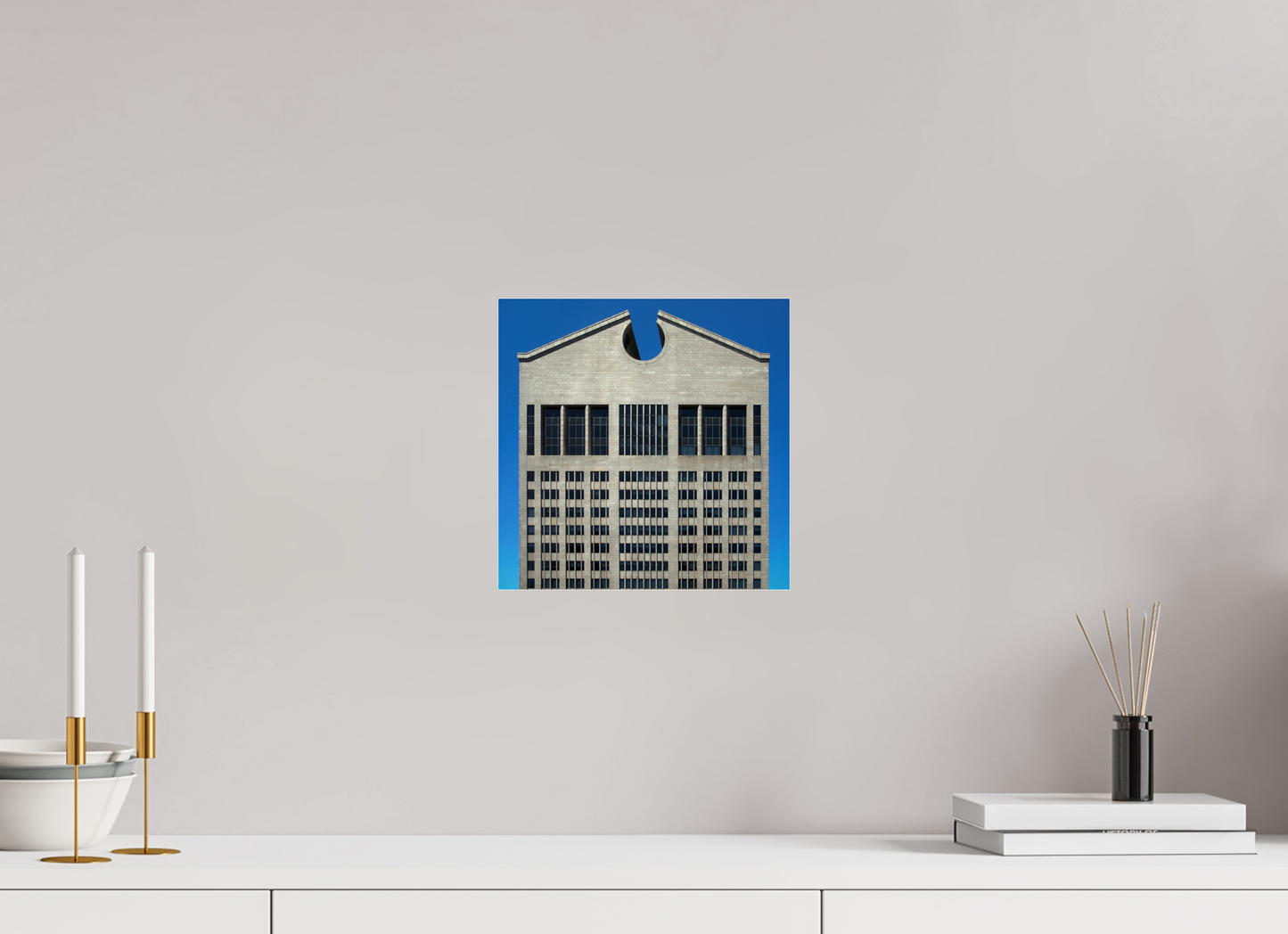 10 x 10″, Frameless Acrylic Glass The Chippendale Building