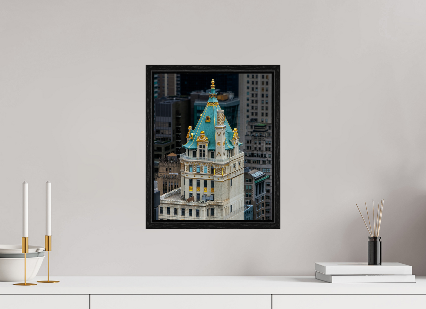 12 x 15″, Floater Frame The Heckscher Building