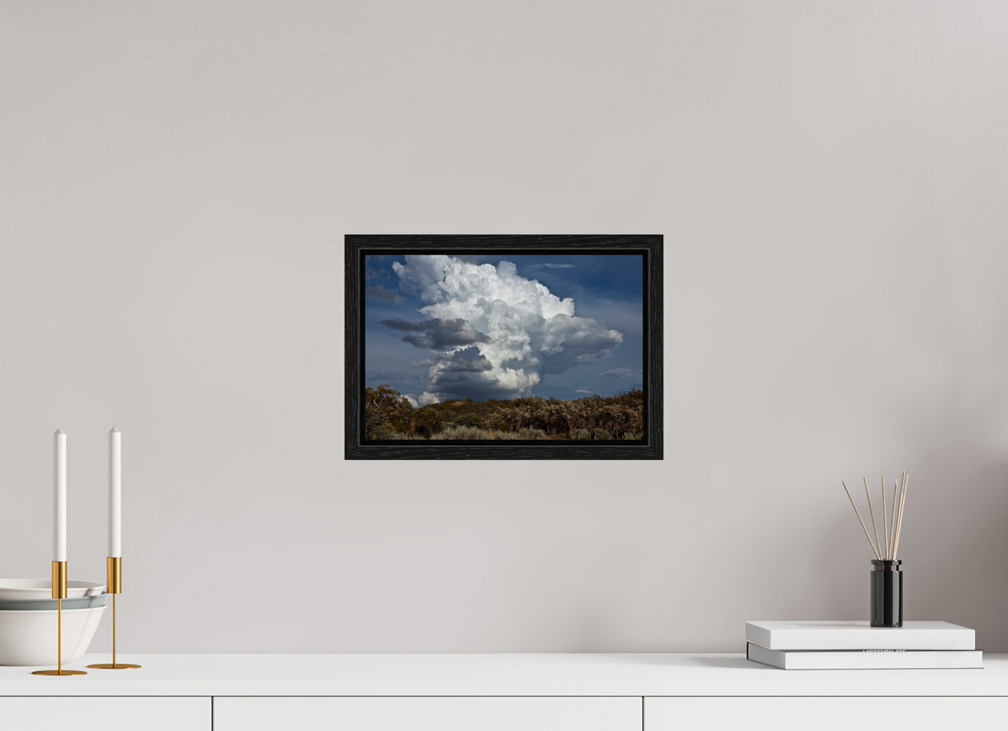 12 x 8″, Floater Frame Billowing Clouds
