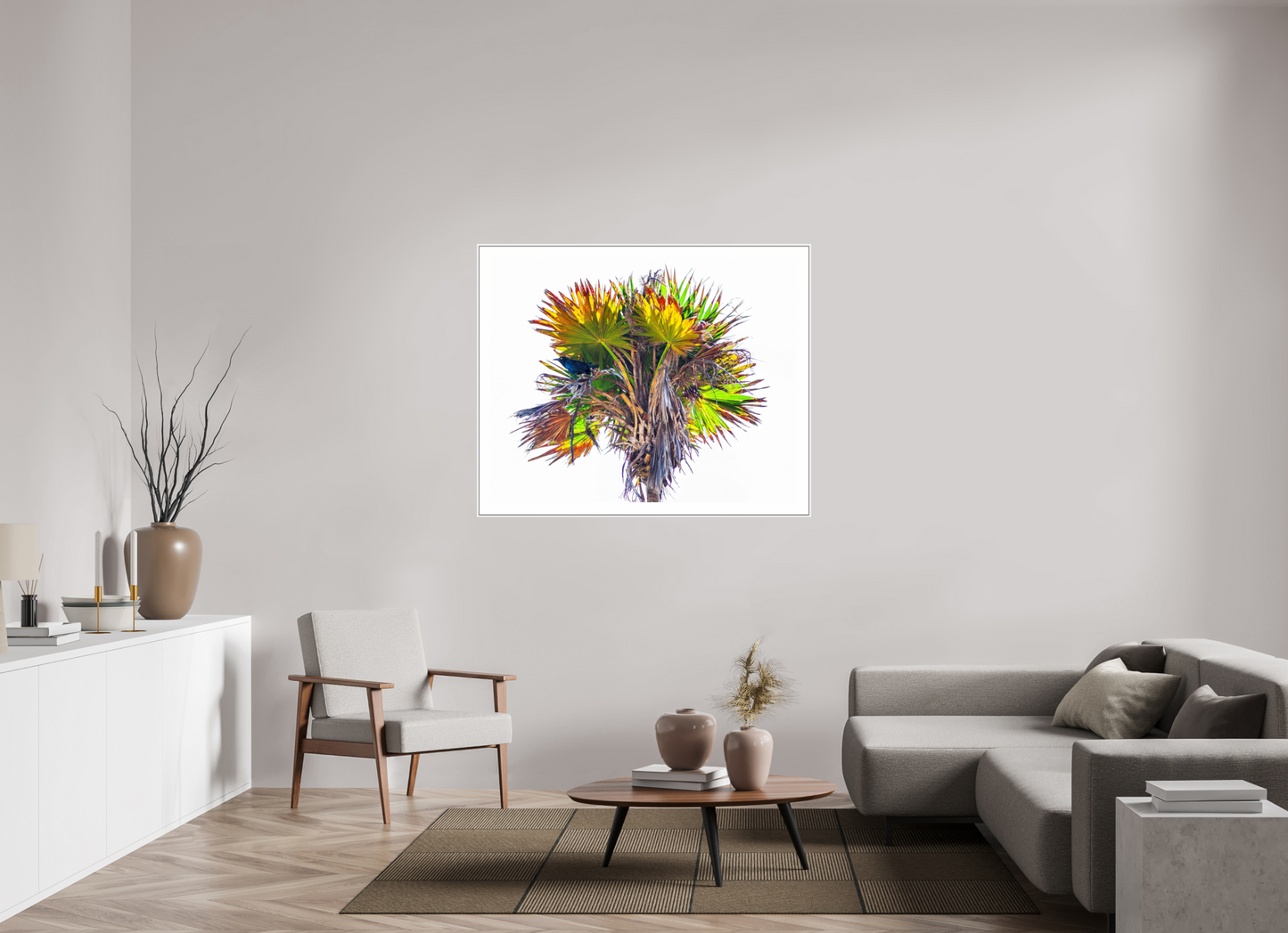 Black Bird in Palm Tree