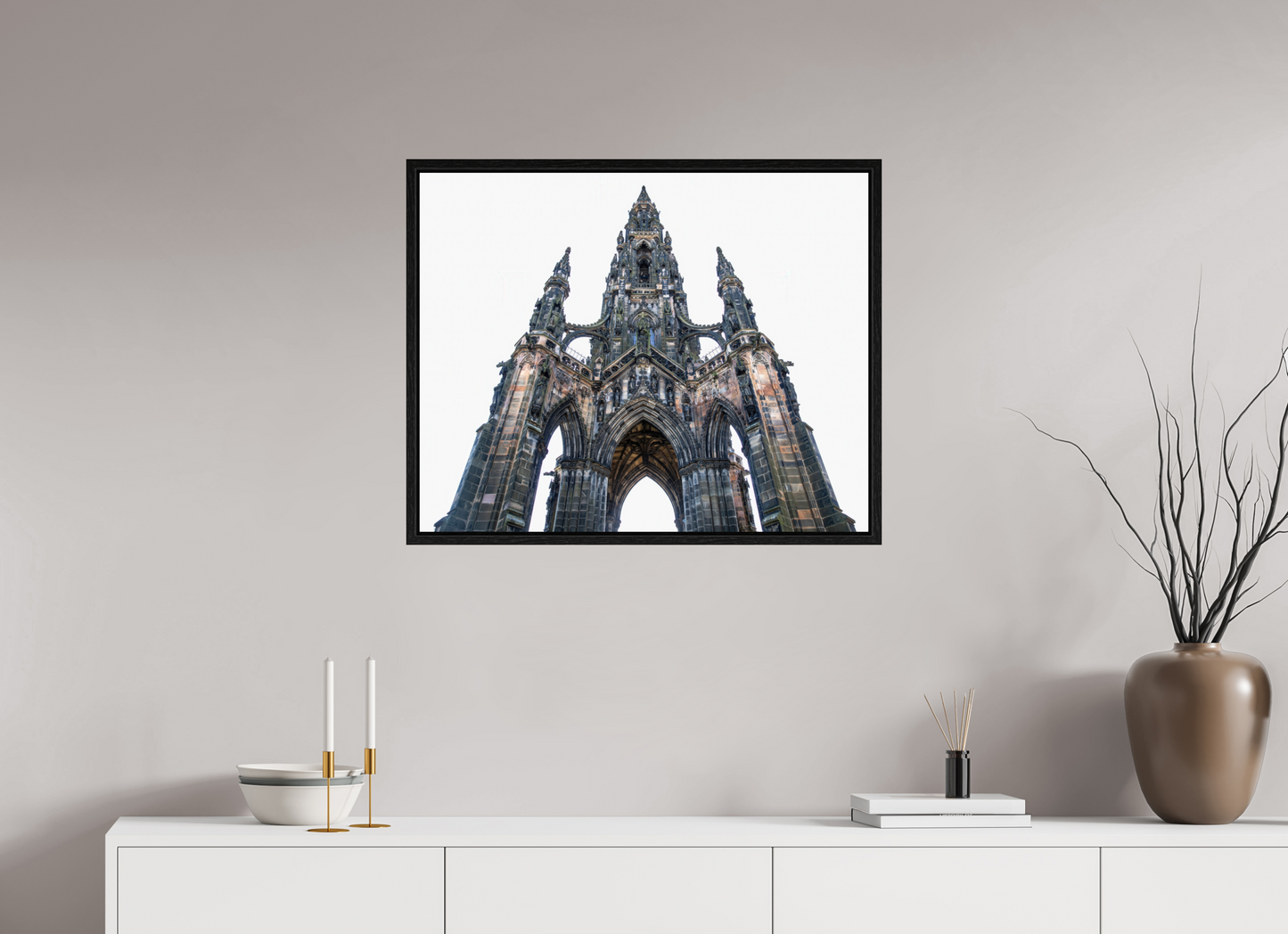30 x 24″, Floater Frame The Scott Monument