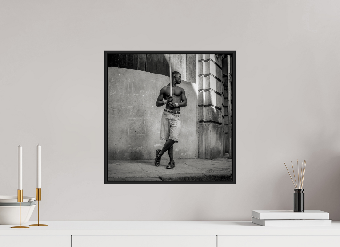 Cuban Boy Playing Stickball