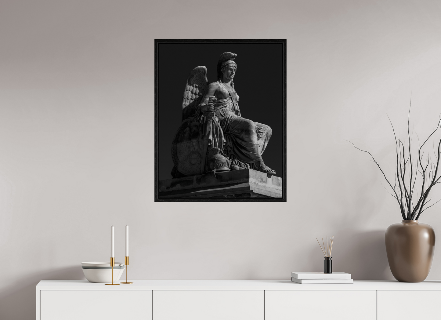 24 x 30″, Floater Frame Allegory Statue of Victorious France