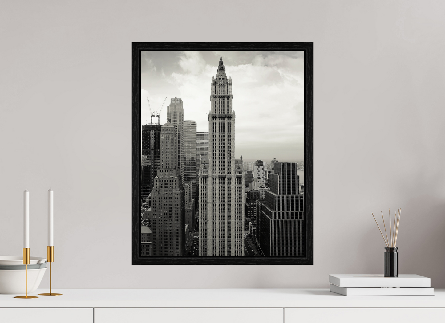 16 x 20″, Floater Frame Top of Empire State Buiding