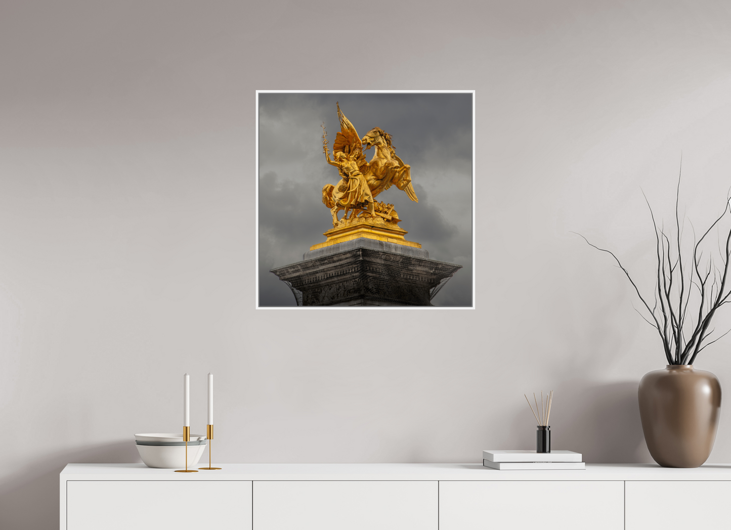 Pegasus and Fame Sculpture