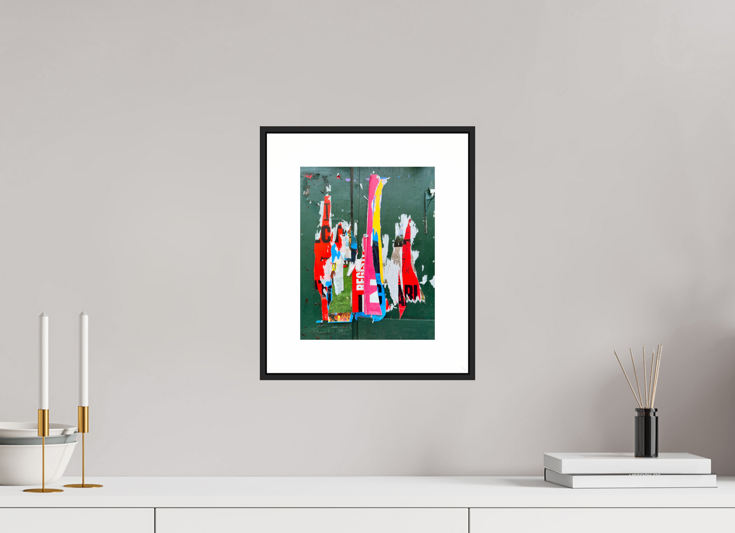 8 x 10.3″, Black Matte Frame Poster Graffiti