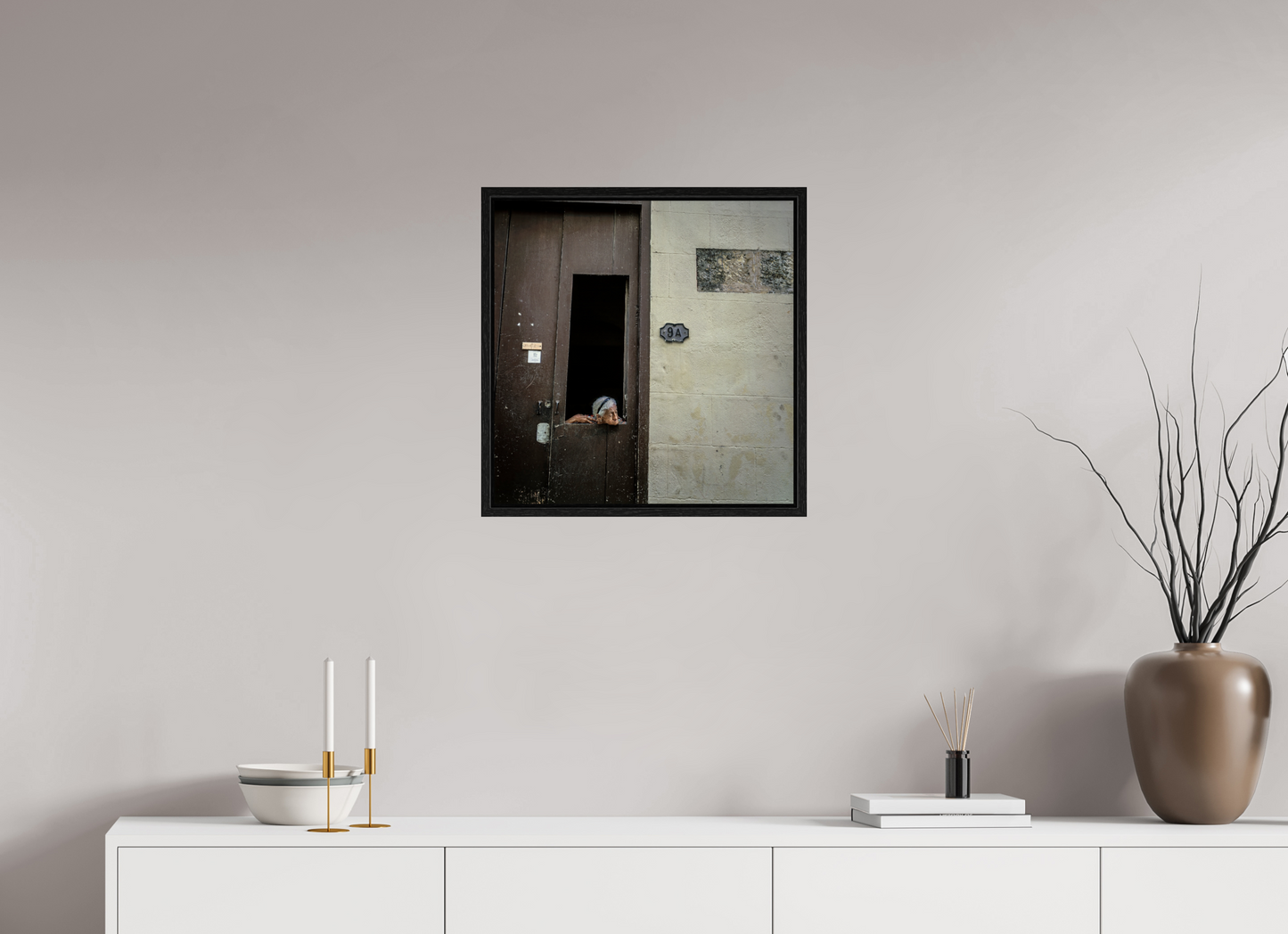 20 x 20.3″, Floater Frame Cuban Woman