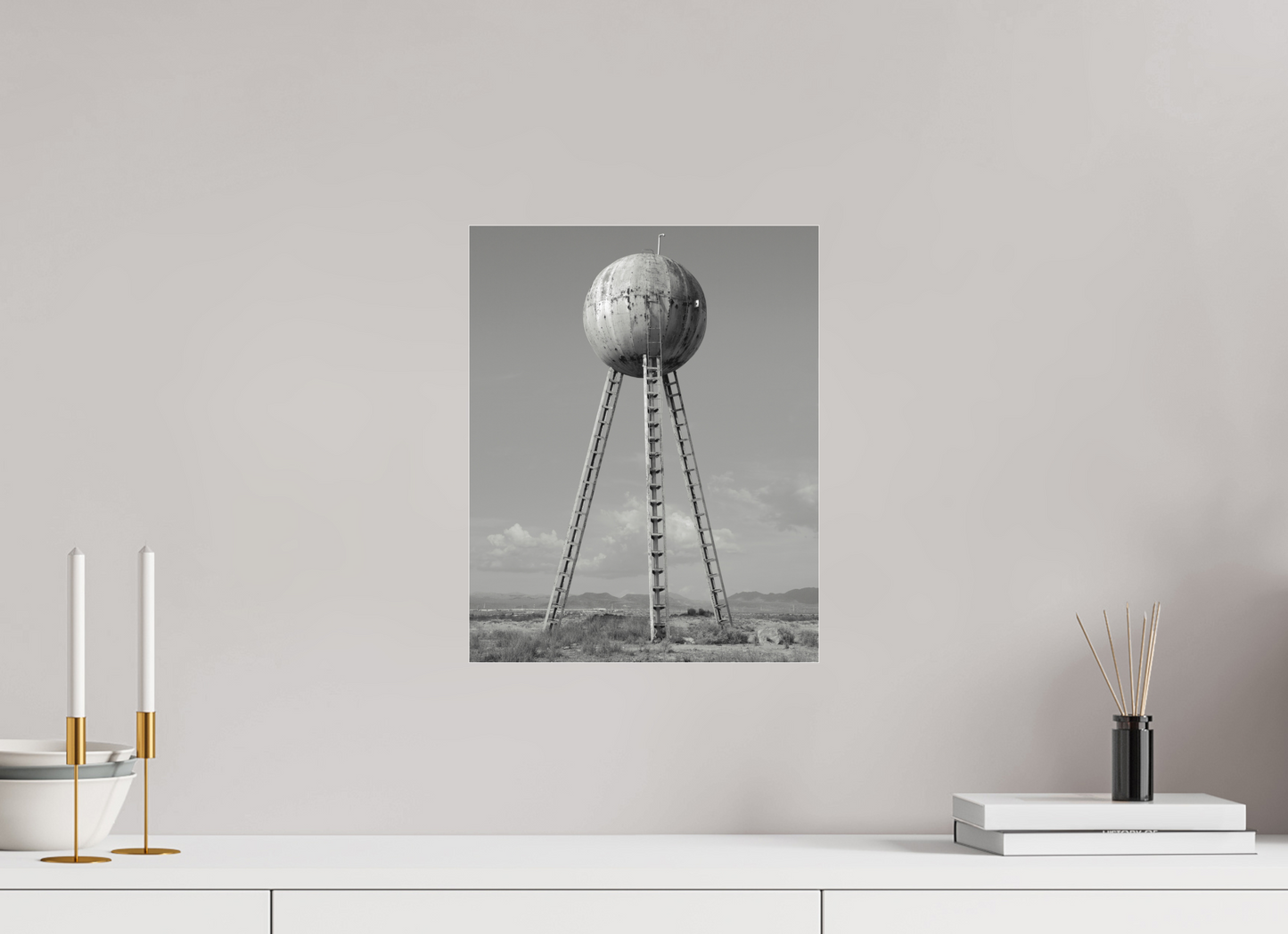 12 x 15″, Frameless Acrylic Glass Spherical Water Tower