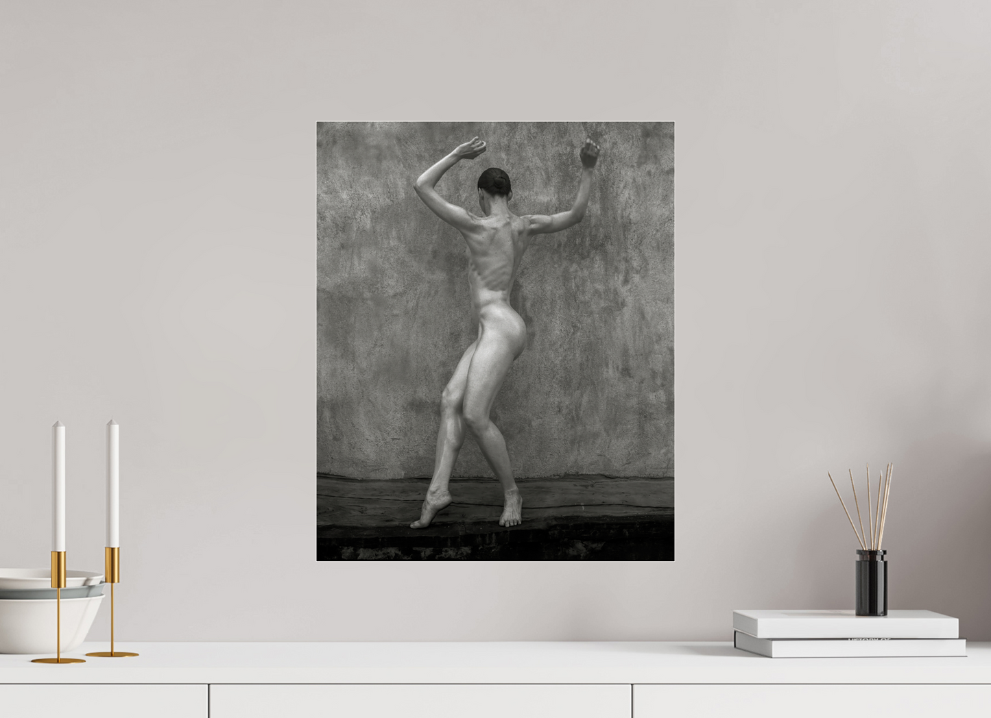 16 x 19.6″, Frameless Acrylic Glass Nude