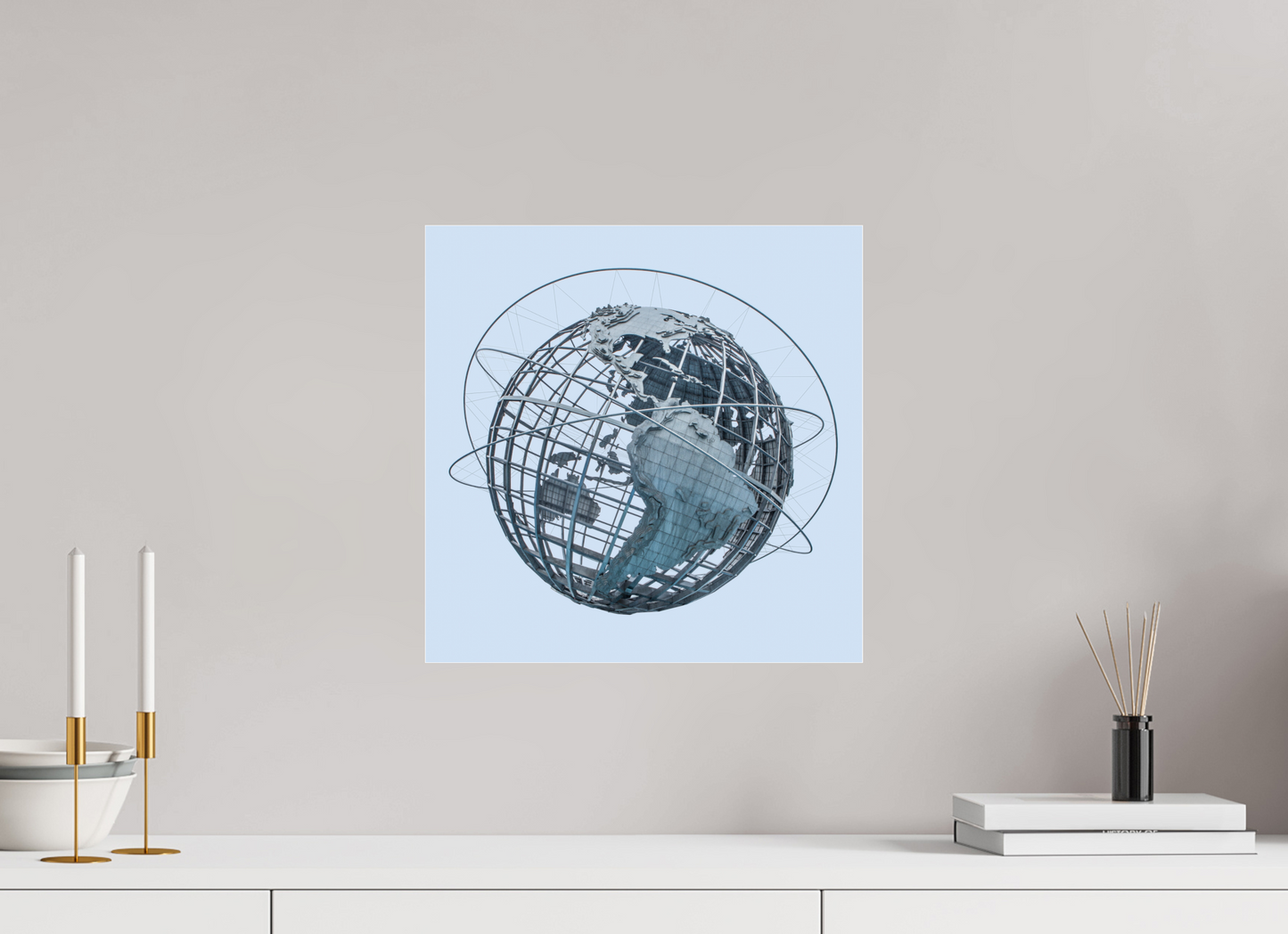 15 x 15″, Frameless Acrylic Glass Unisphere
