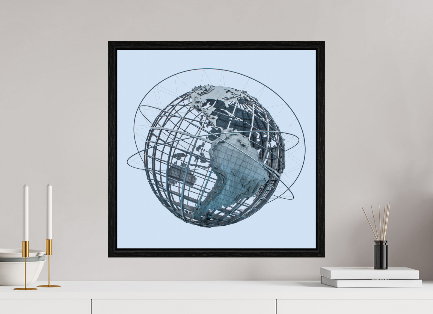 20 x 20″, Floater Frame Unisphere