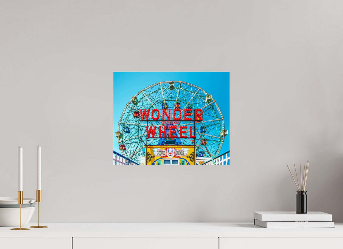 15 x 12″, Frameless Acrylic Glass Wonder Wheel