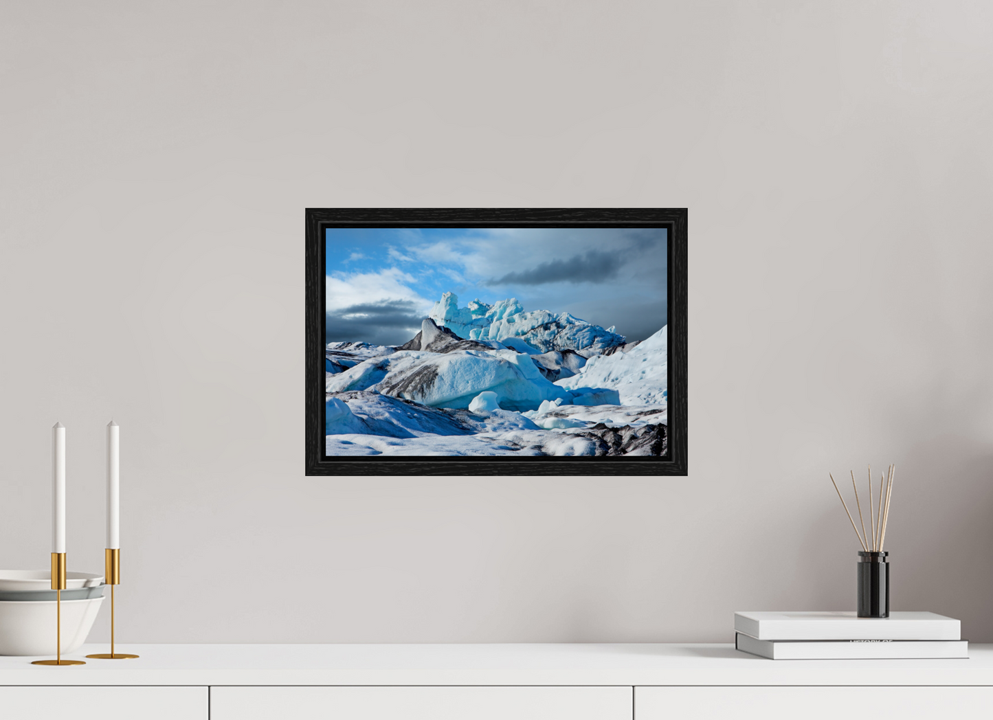 15 x 10″, Floater Frame Iceland Icebergs