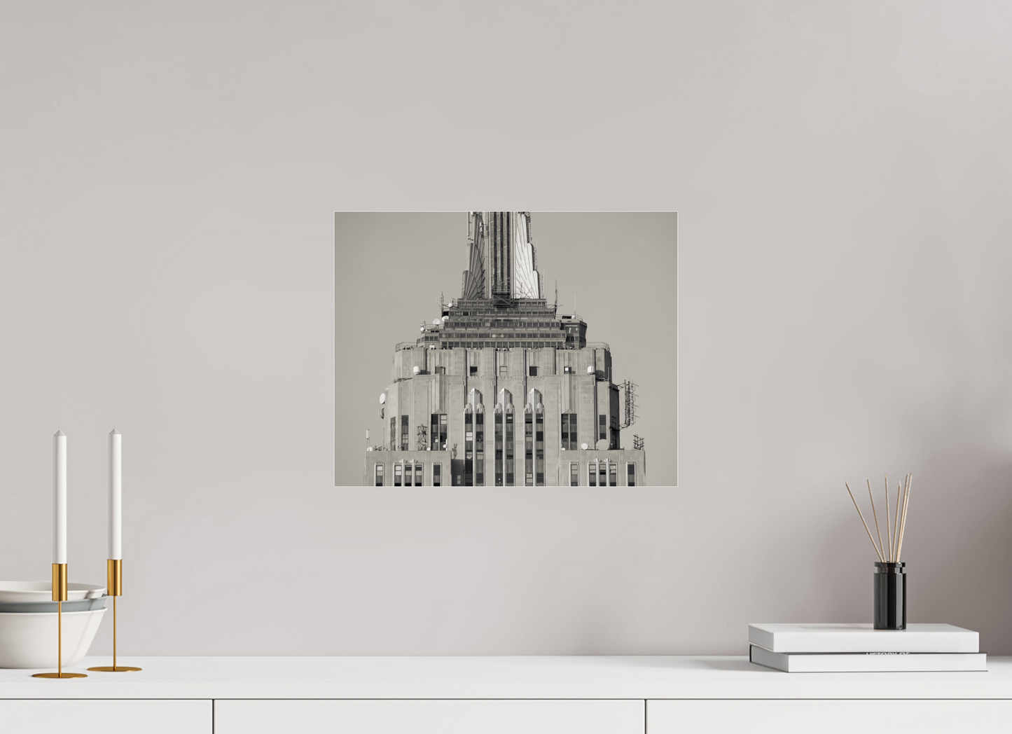 15 x 12″, Frameless Acrylic Glass Top of the Empire State Building
