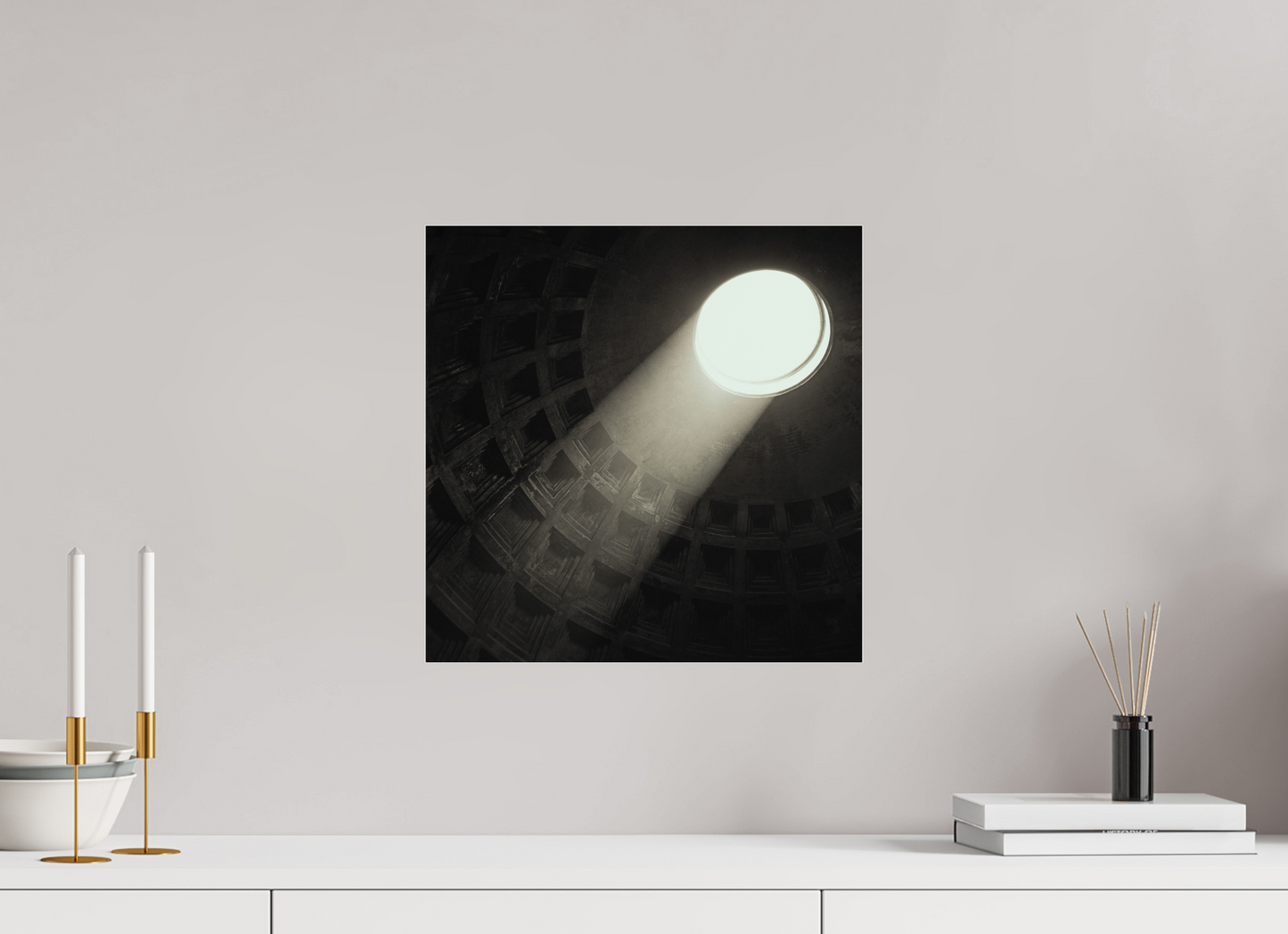 15 x 15″, Frameless Acrylic Glass Pantheon Ceiling