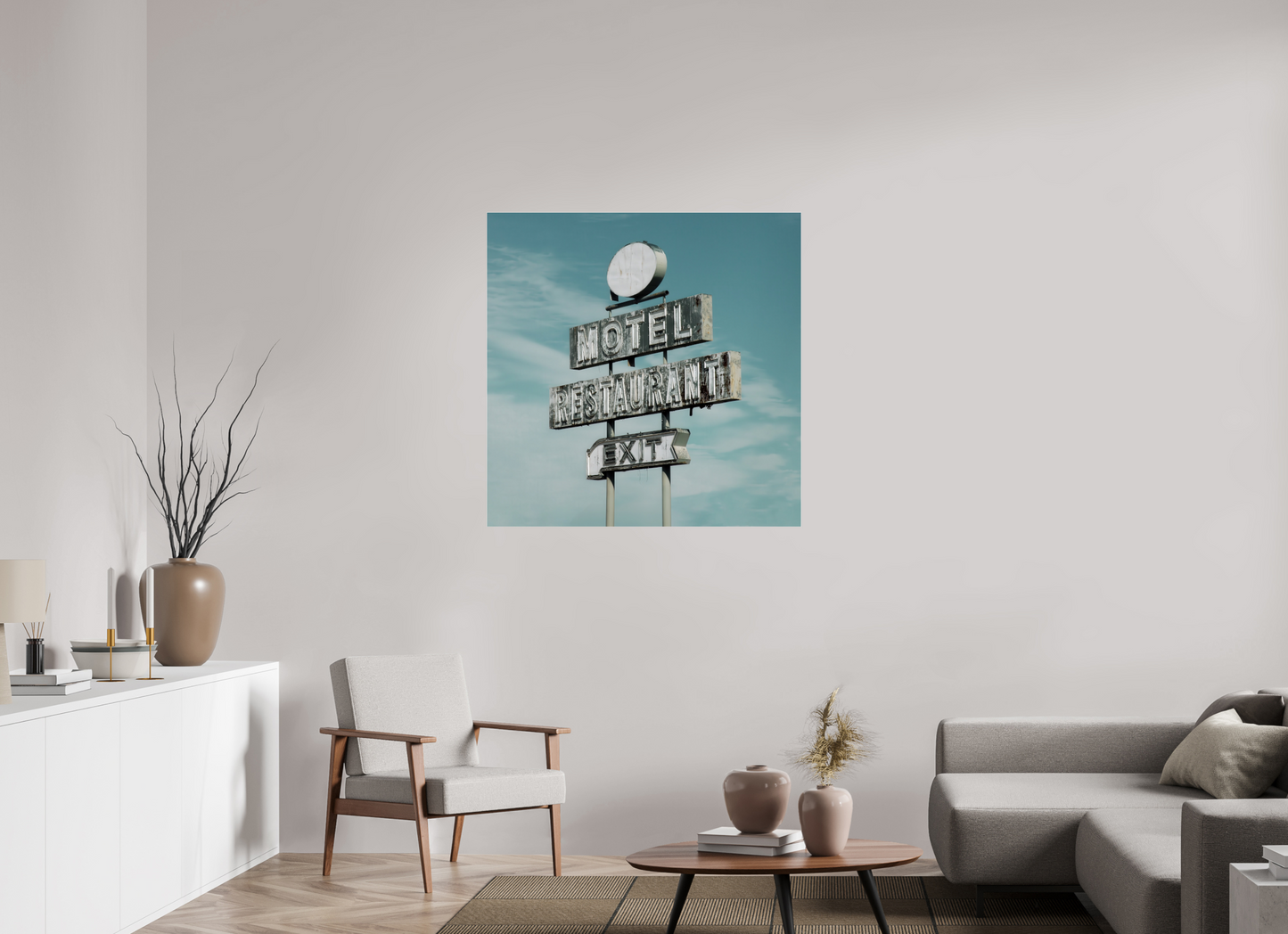 40 x 40″, Frameless Acrylic Glass Motel Restaurant Exit Sign