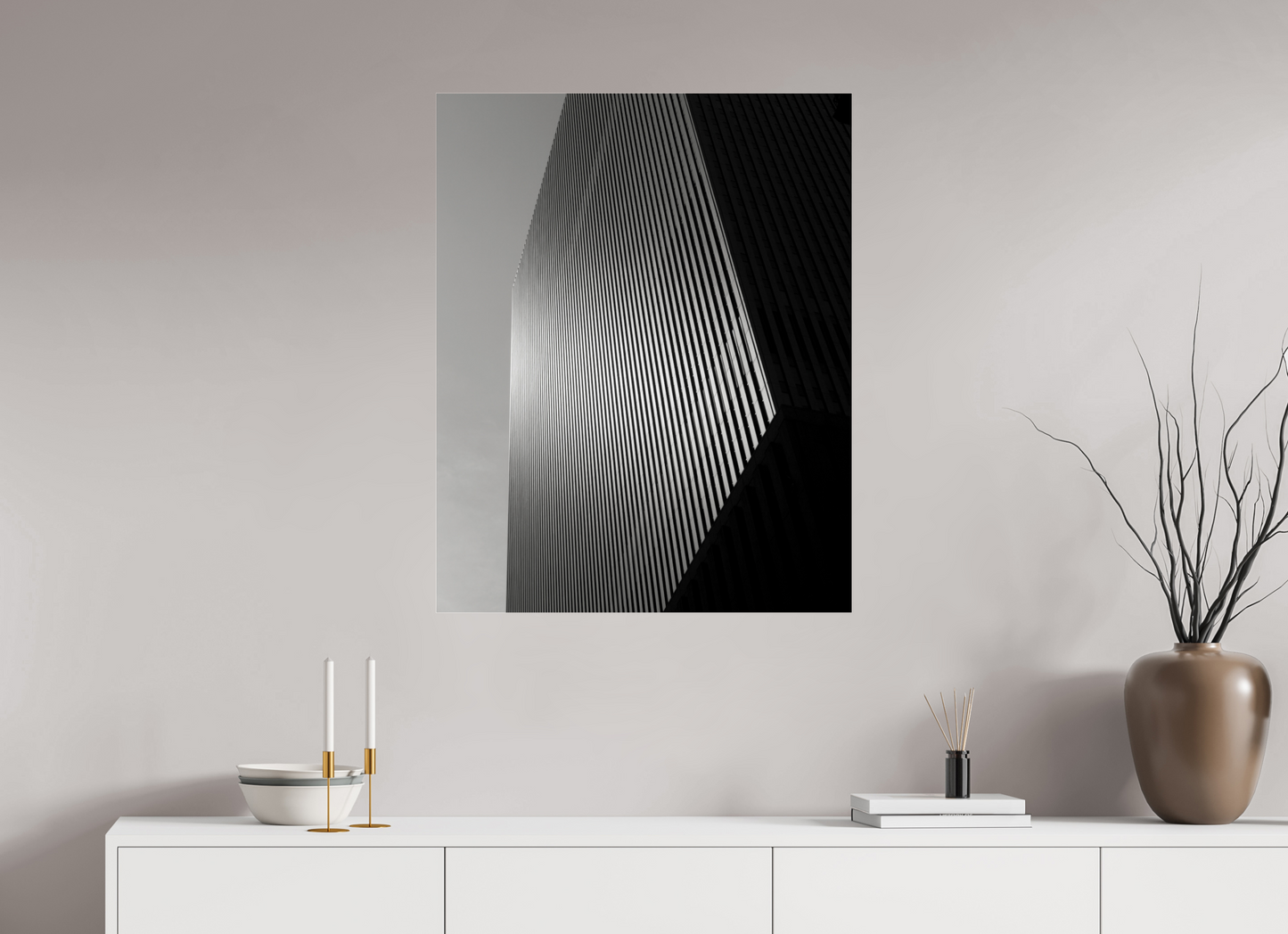 28 x 35″, Frameless Acrylic Glass Architectural Facade