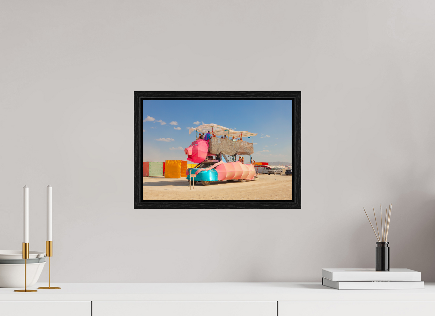 15 x 10″, Floater Frame Burning Man - Art Car Ponco