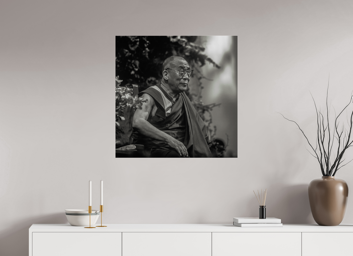 30 x 30″, Frameless Acrylic Glass His Holiness the Dalai Lama