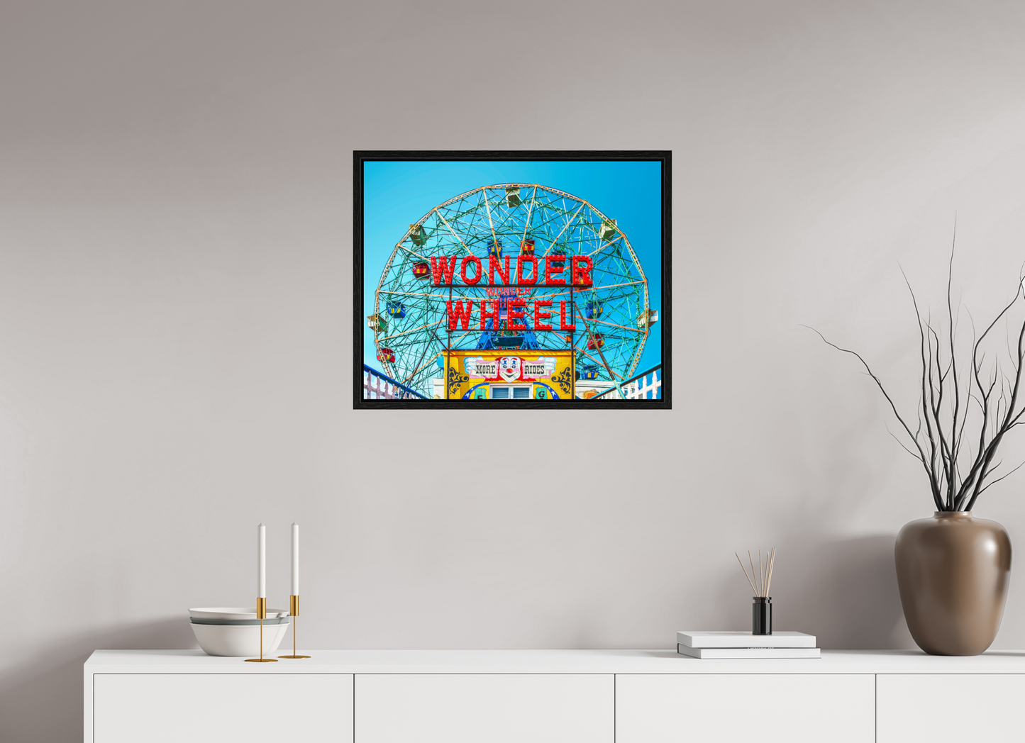 25 x 20″, Floater Frame Wonder Wheel