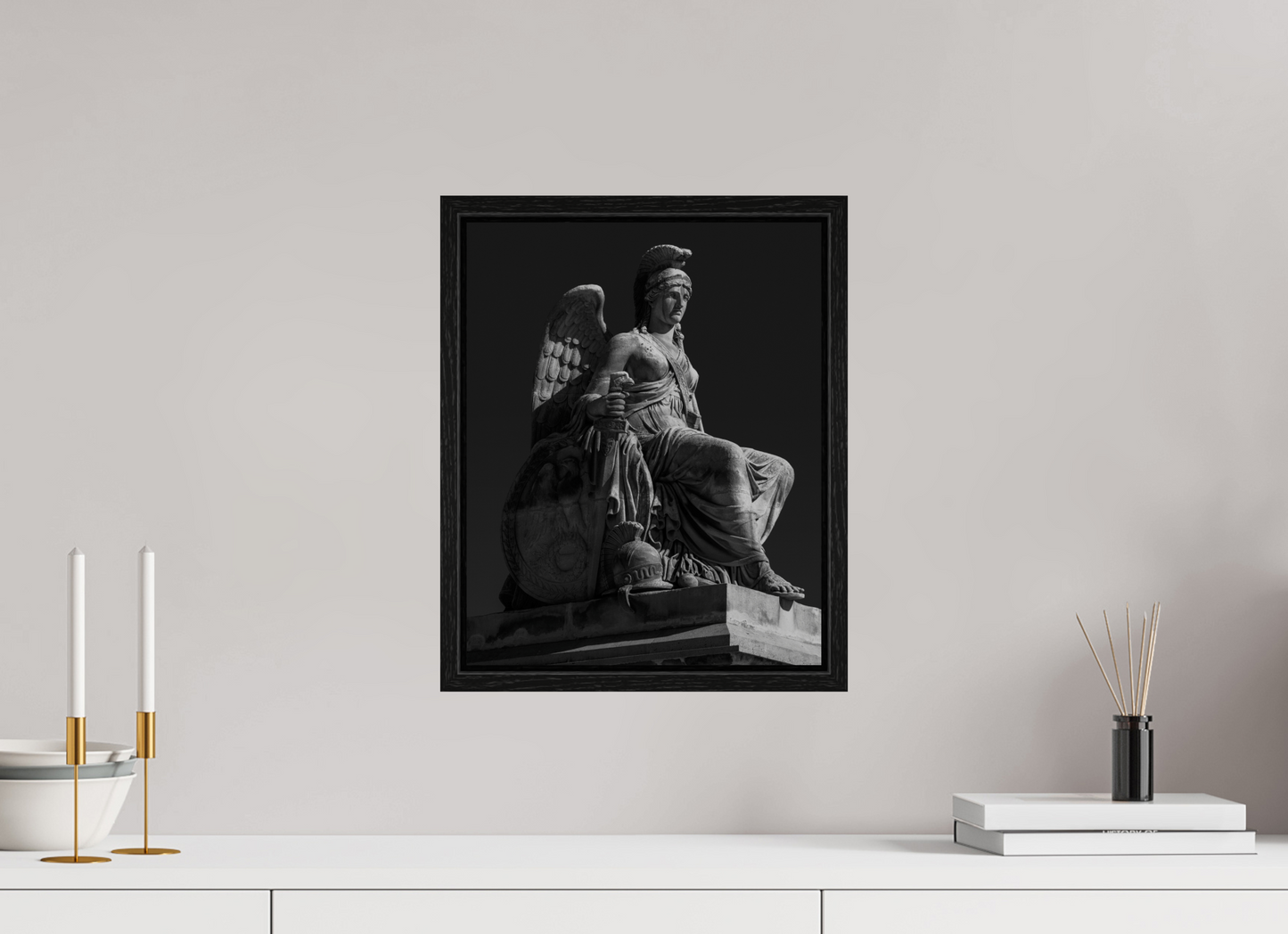 12 x 15″, Floater Frame Allegory Statue of Victorious France