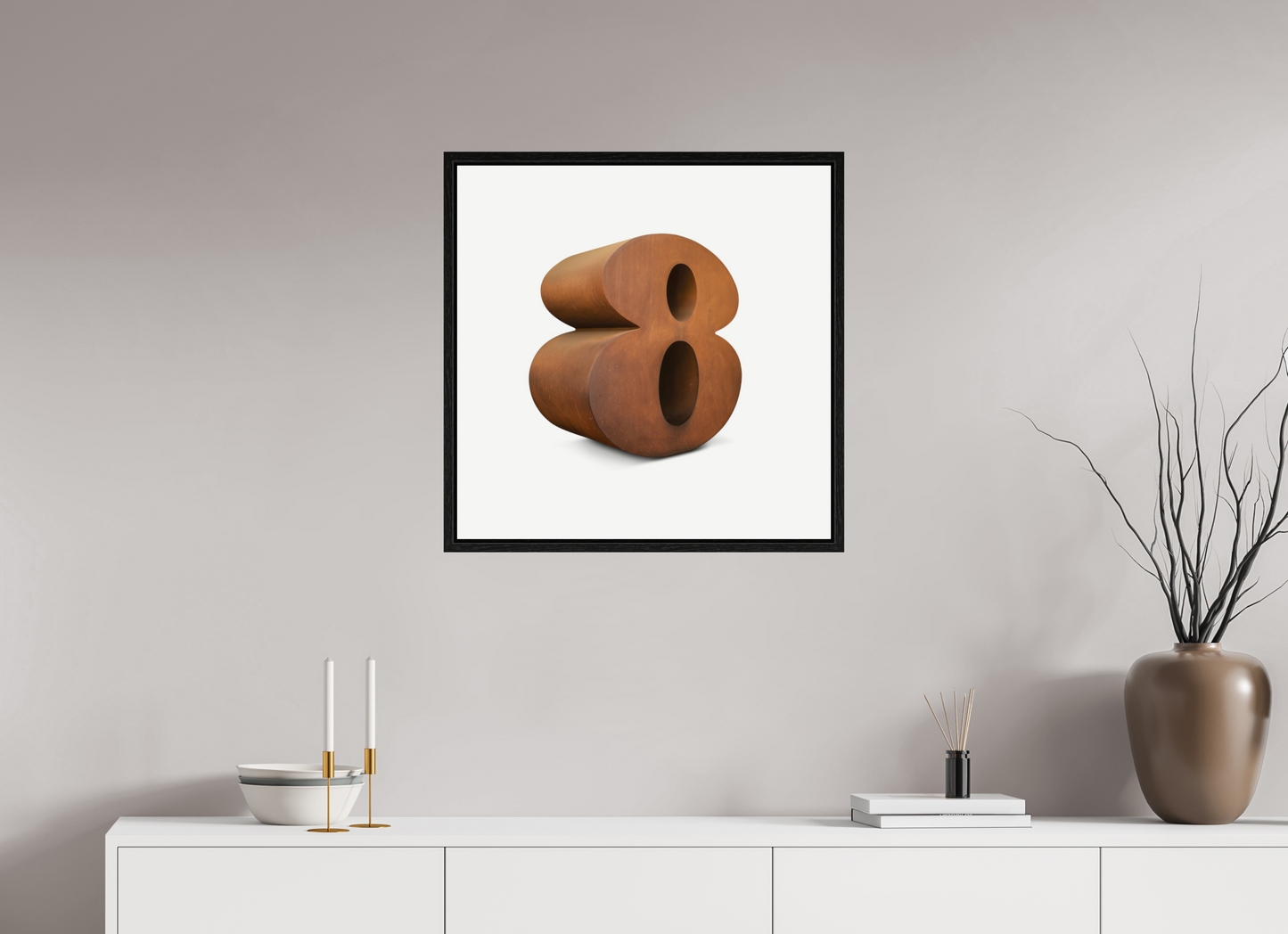 25 x 25″, Floater Frame Number 8