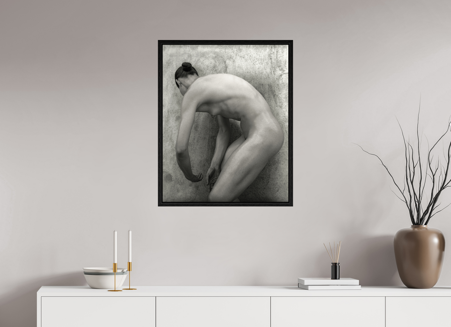 24 x 30″, Floater Frame Nude 60
