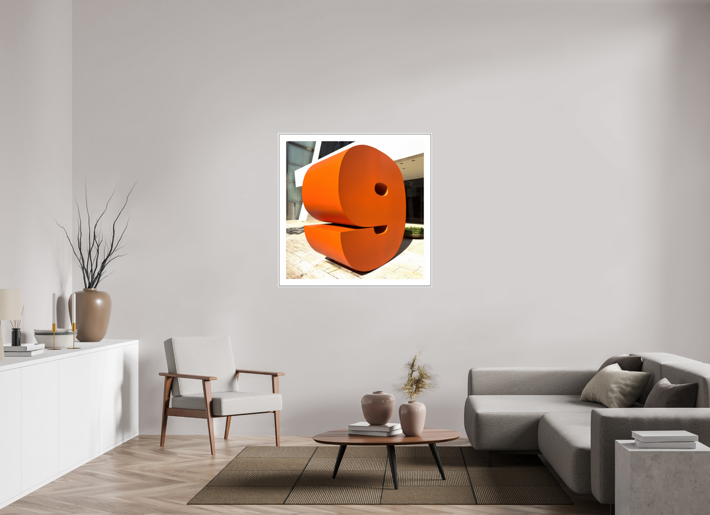 40 x 40″, White Matte Frame Number 9