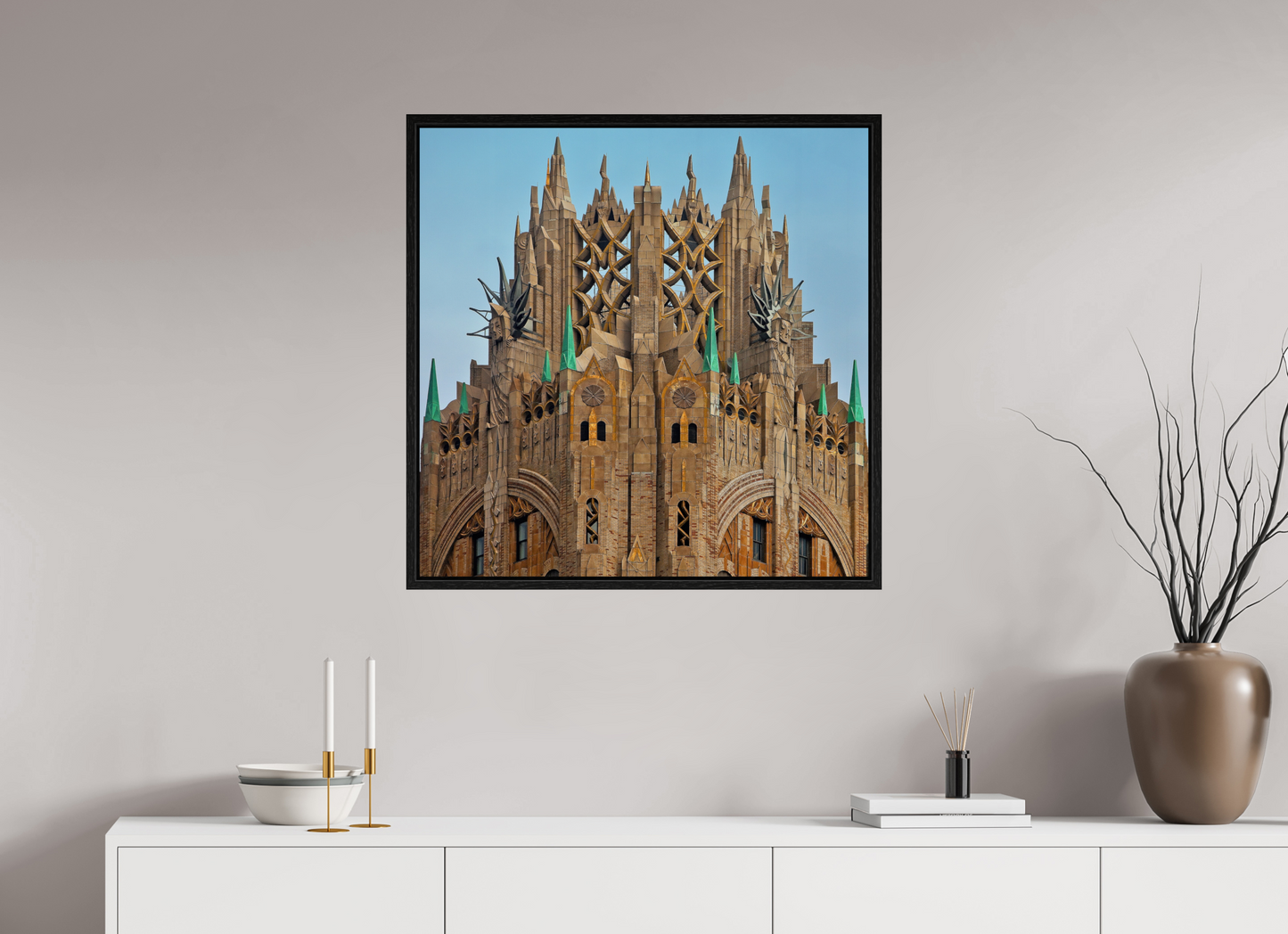 30 x 30″, Floater Frame Crown of General Electric Building