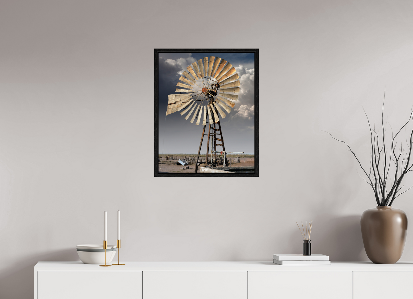 20 x 25″, Floater Frame Water Wheel