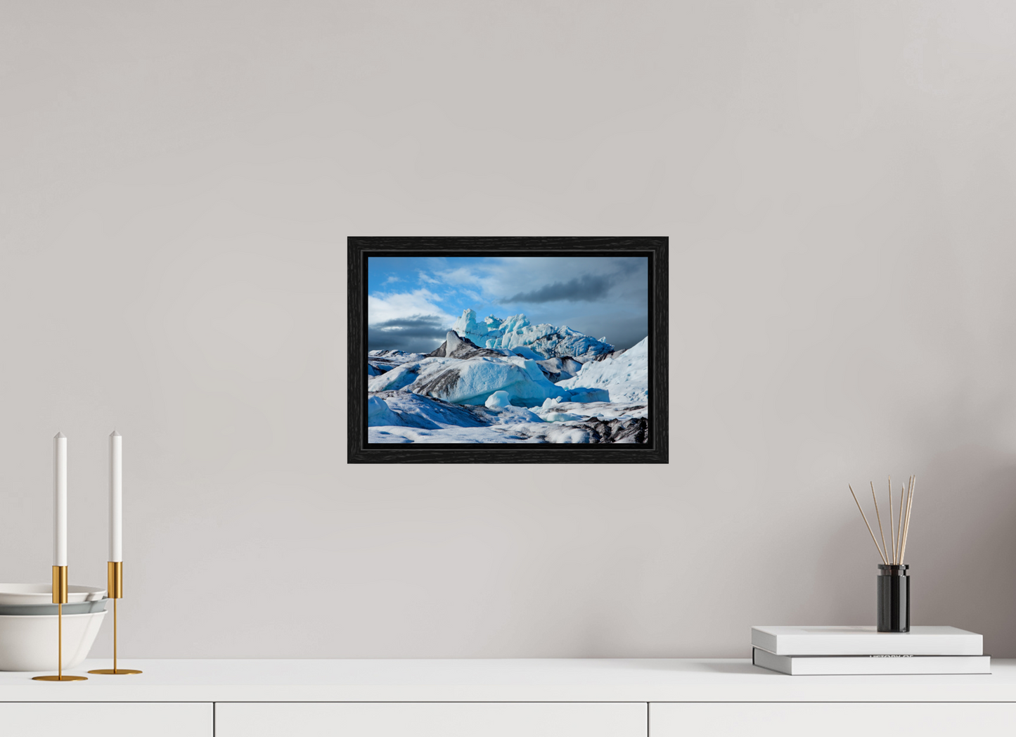 12 x 8″, Floater Frame Iceland Icebergs