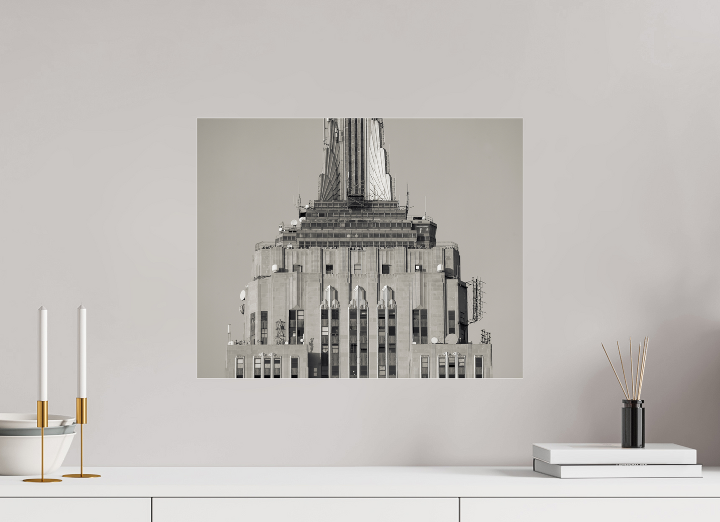 20 x 16″, Frameless Acrylic Glass Top of the Empire State Building