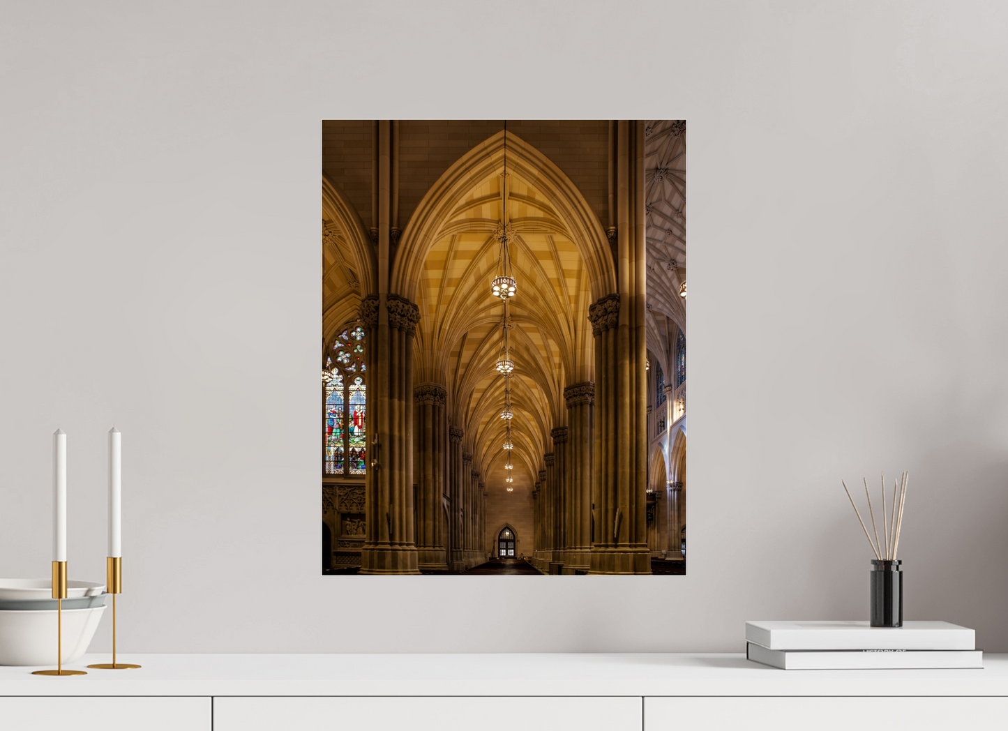 16 x 20″, Frameless Acrylic Glass Gothic Archway, St. Patrick's Cathedral