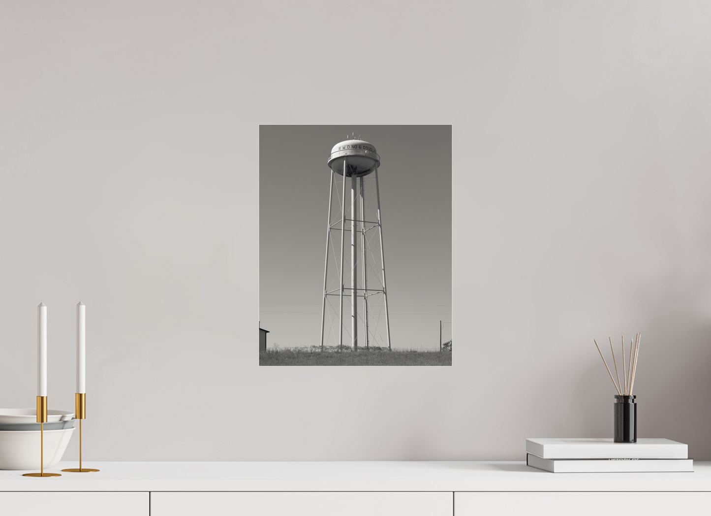 12 x 15″, Frameless Acrylic Glass Water Tower  RWD No 6