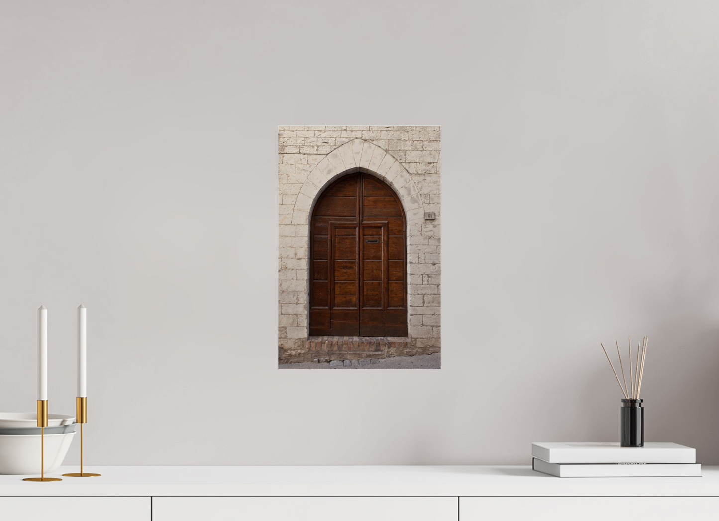10 x 15″, Frameless Acrylic Glass Umbrian Door