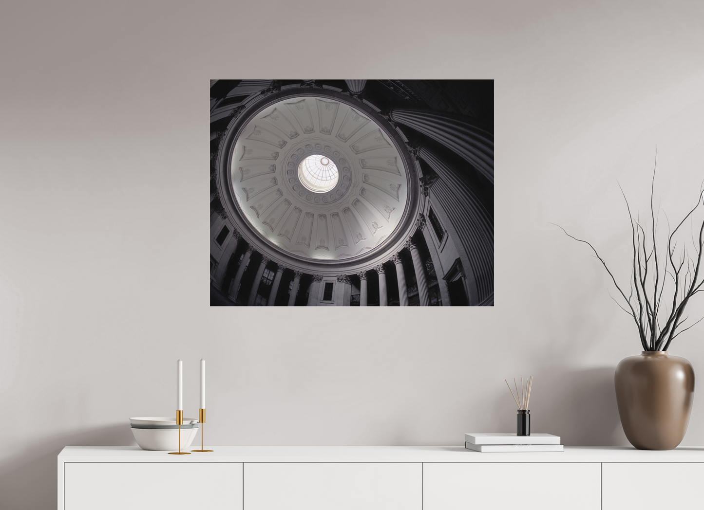 35 x 28″, Frameless Acrylic Glass Federal Hall Interior Dome, Manhattan