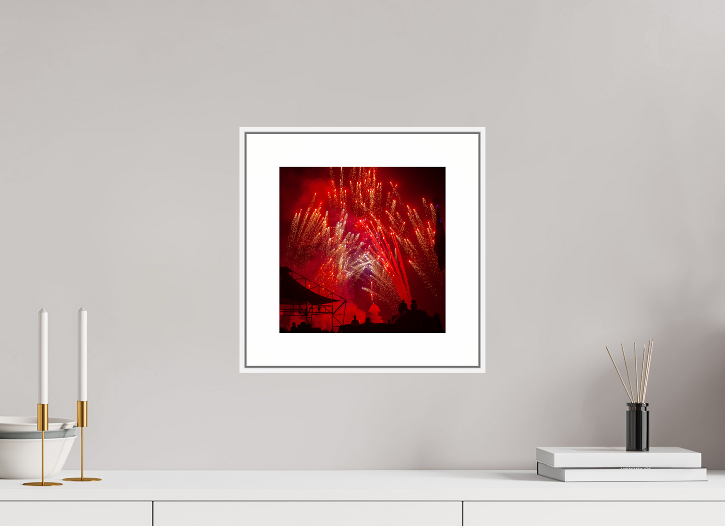 Burning Man - Red Fireworks